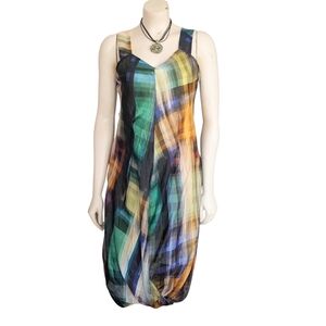 WHO Water Color Print Silk Dress Size 40/8